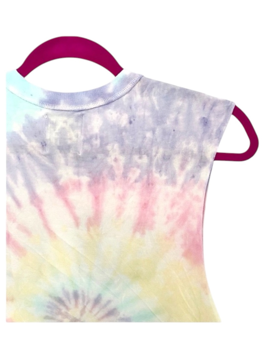 HTF: new UNIF ☮︎︎ Emoji You Suck Muscle Tee T Shirt ☮︎︎ Pastel Tie Dye ☮︎︎ Small - Picture 10 of 16